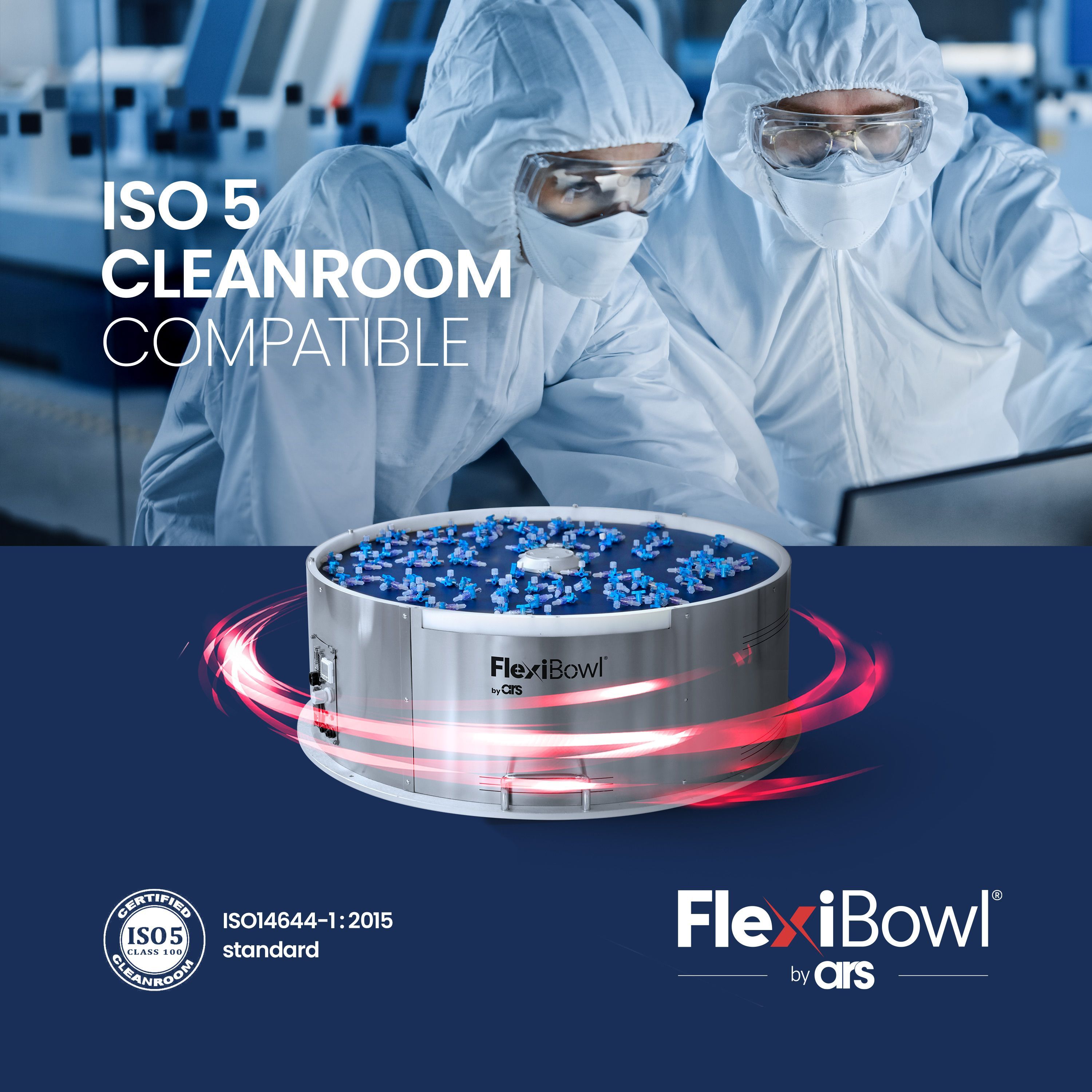 FlexiBowl®: ISO 5 Compatible Solution for Cleanroom Settings