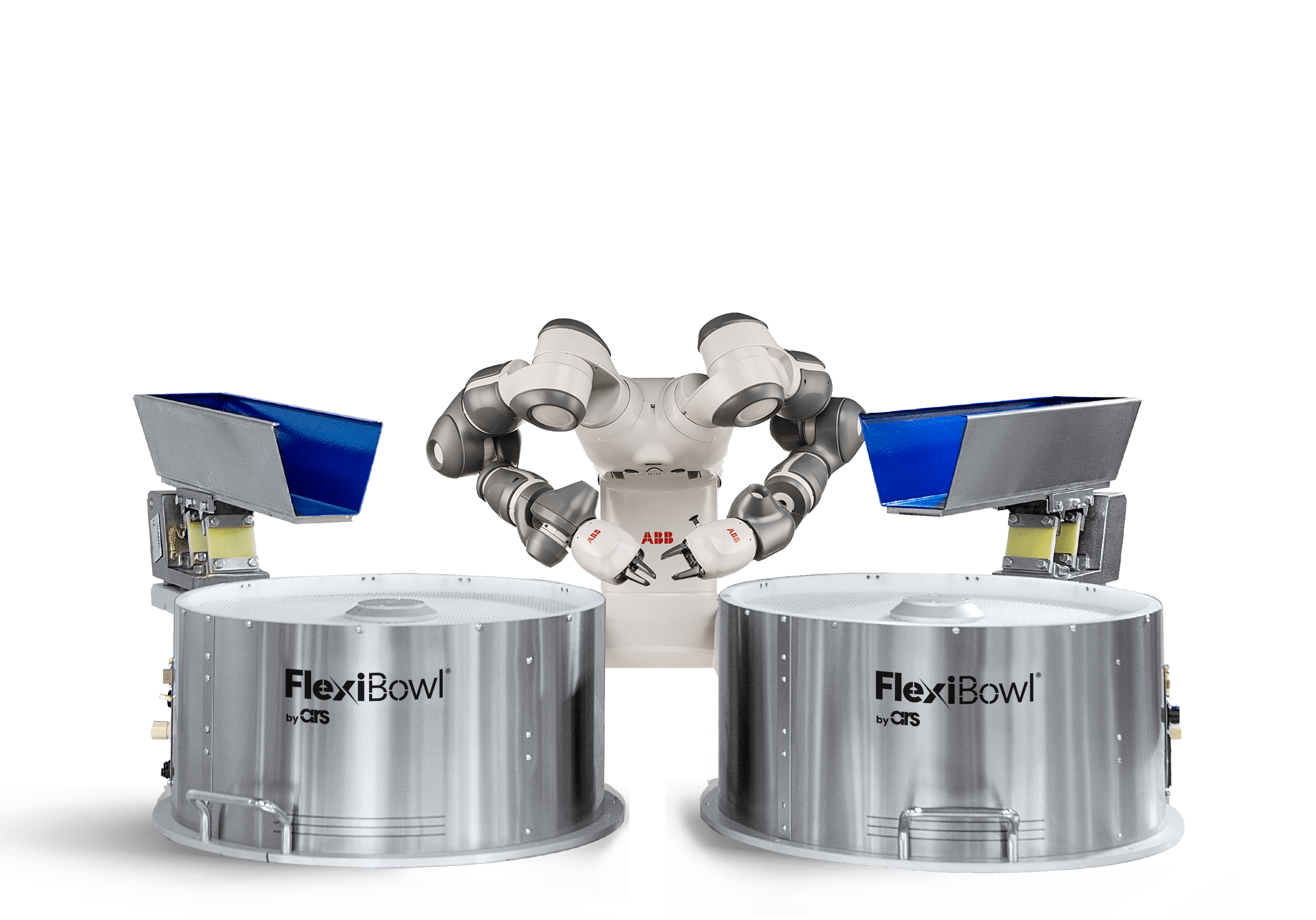 Fleixbowl is Flexibowl is a fully ABB Robots-Compatible Parts Feeding System. Enhancing Pick and Place and Assembly Applications with ABB Robots and FlexiBowl Parts Feeders using Plug-In Technology