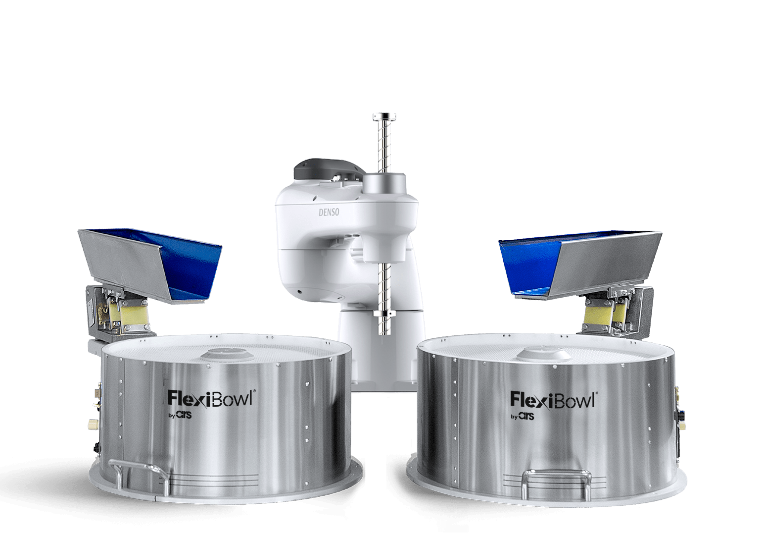 Fleixbowl is Flexibowl is a fully Denso Robots-Compatible Parts Feeding System.